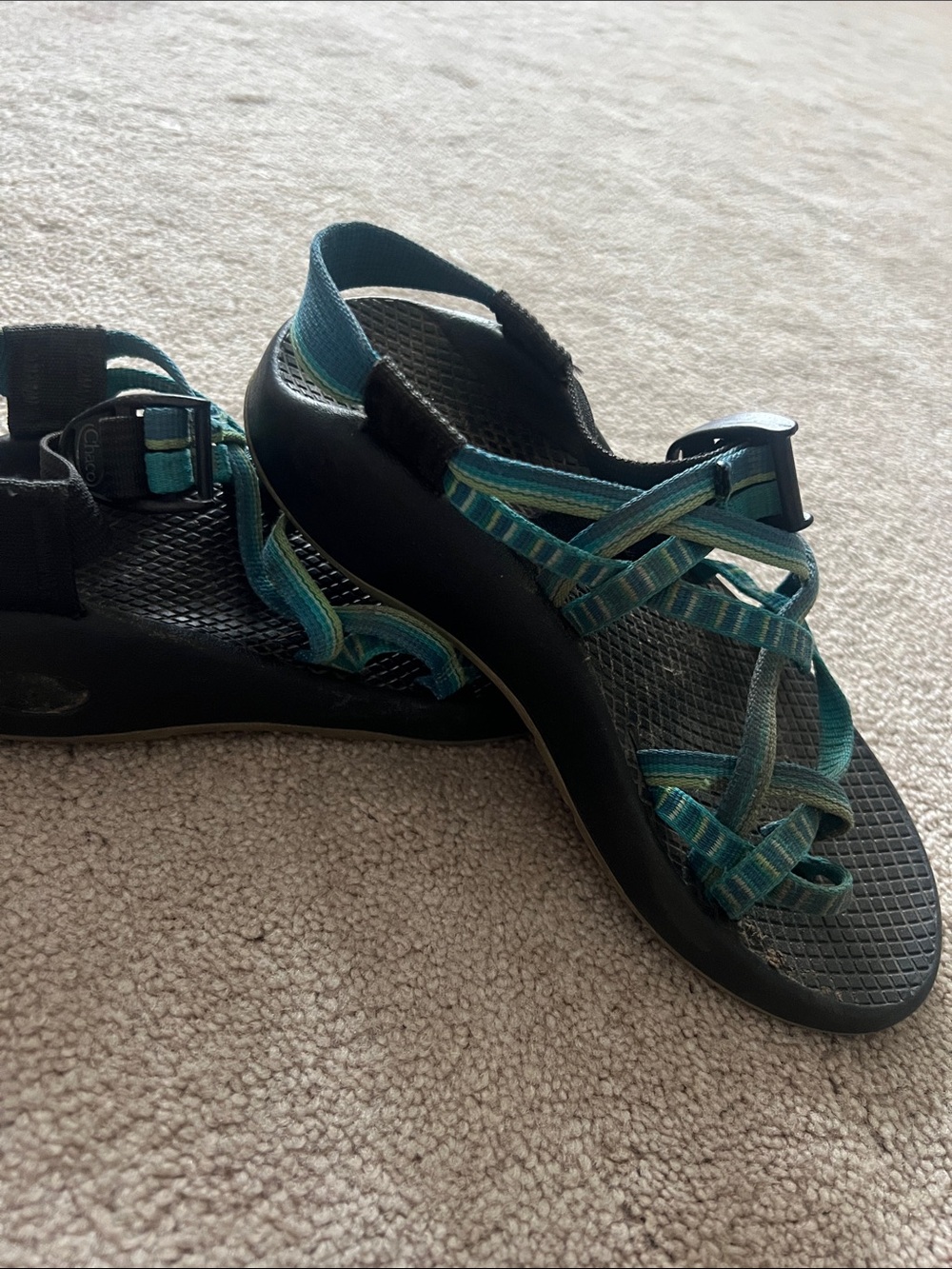 Women's Teal Strappy Outdoor Sandals